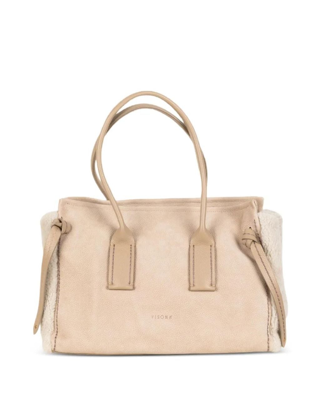 VISONA Natural Medium Cortina Stone Tote Bag