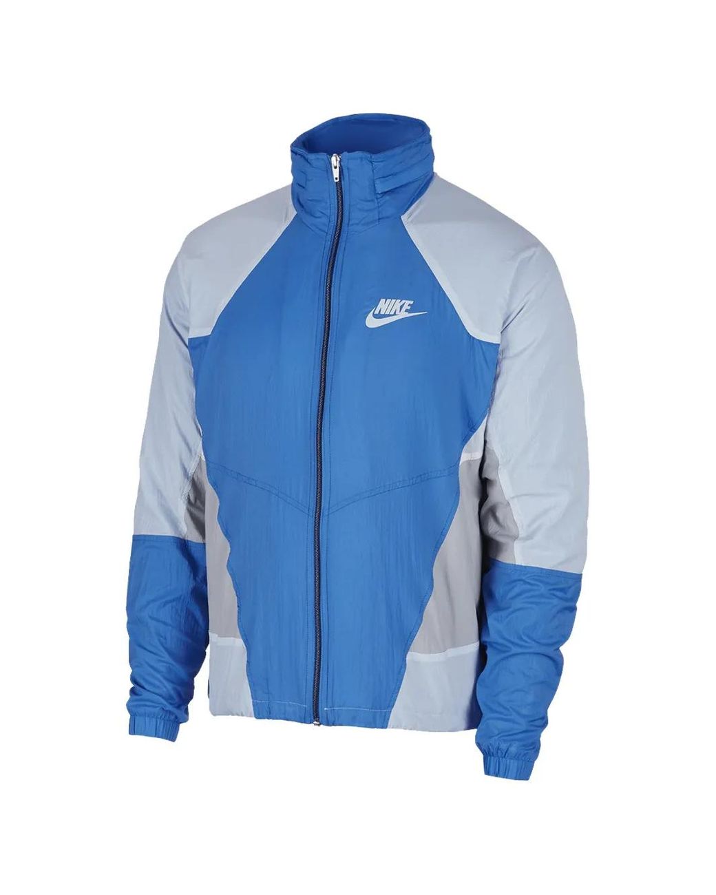 Nike Blue Hooded Woven Zip-Up Jacket for men