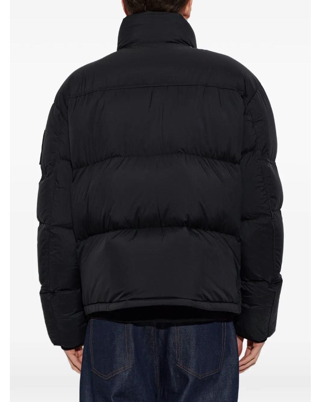 Moose Knuckles Blue Quilted High-Neck Padded Jacket for men