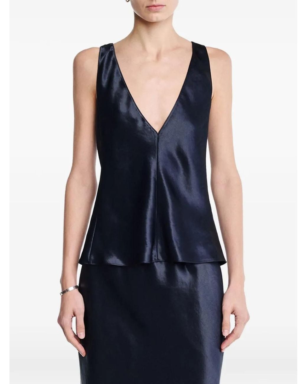 Maria McManus Blue V-Neck Blouse