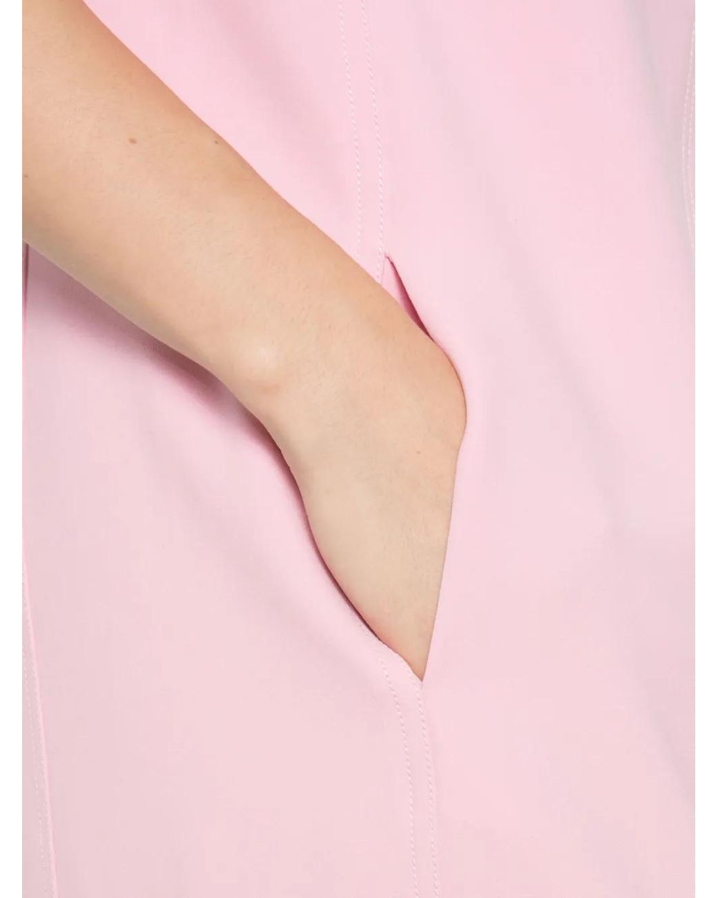 Moschino Pink Ruffled Sleeveless Mini Dress