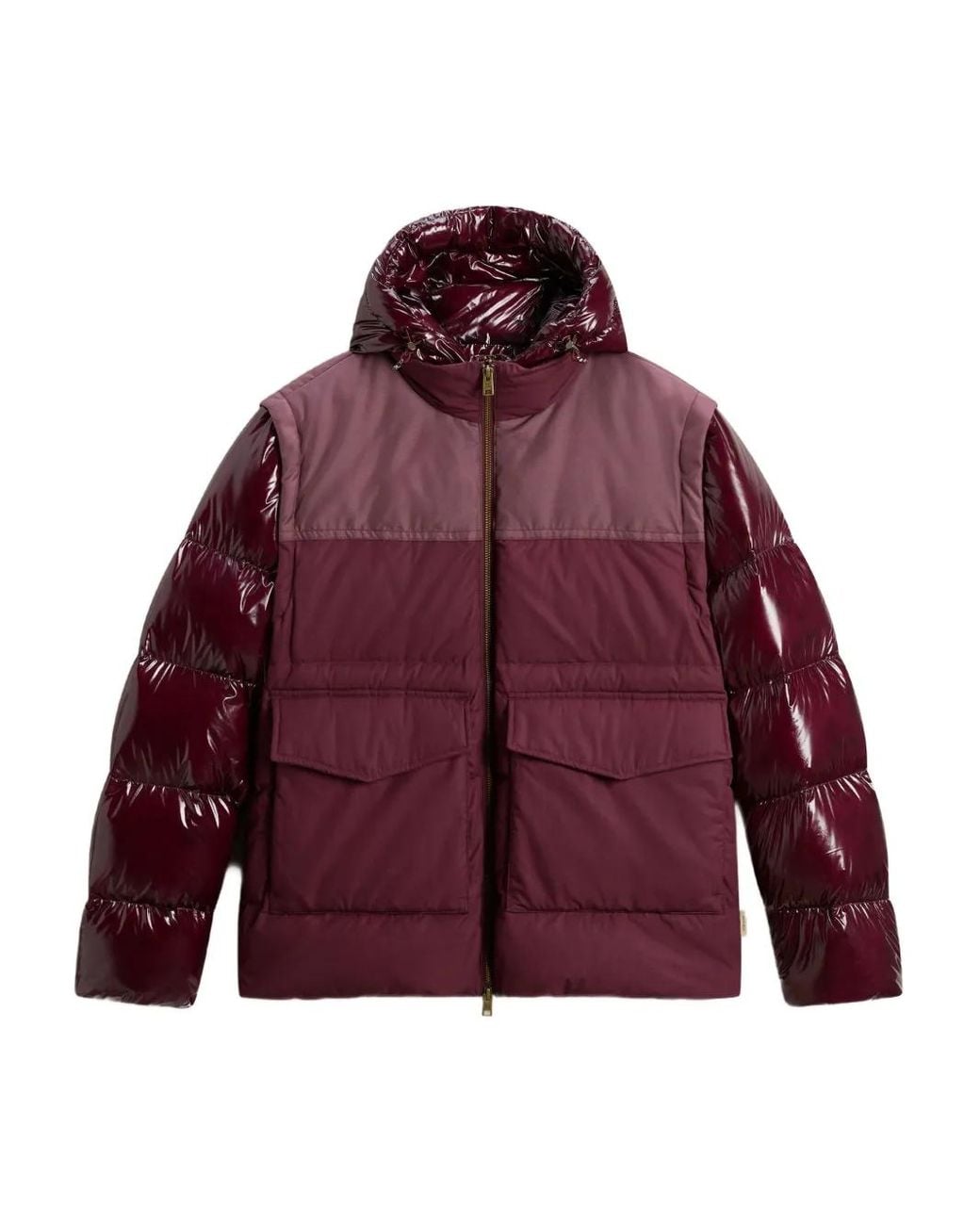 Woolrich Red Convertible Puffer Jacket for men