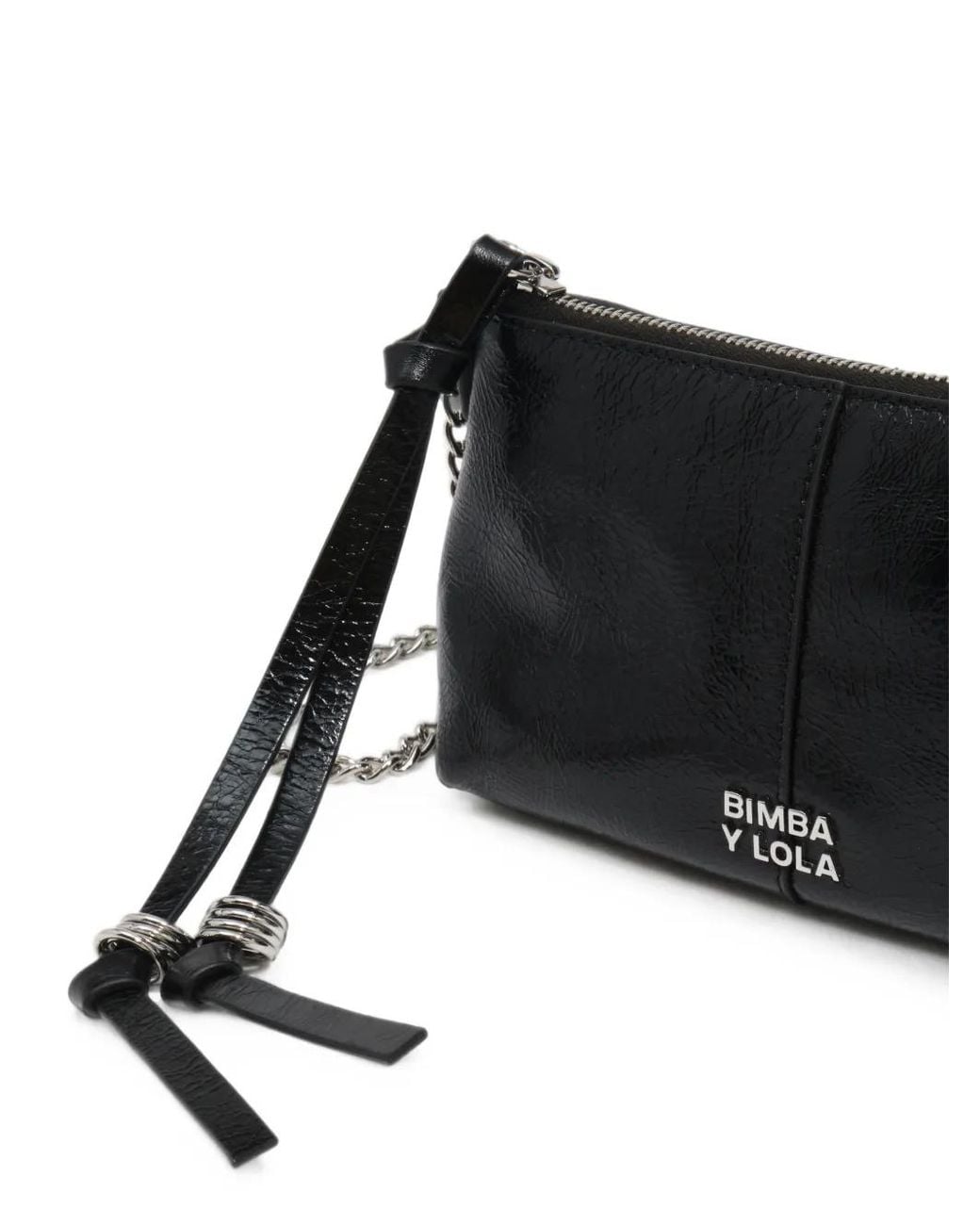 Bimba Y Lola Black Mini Leather Bag