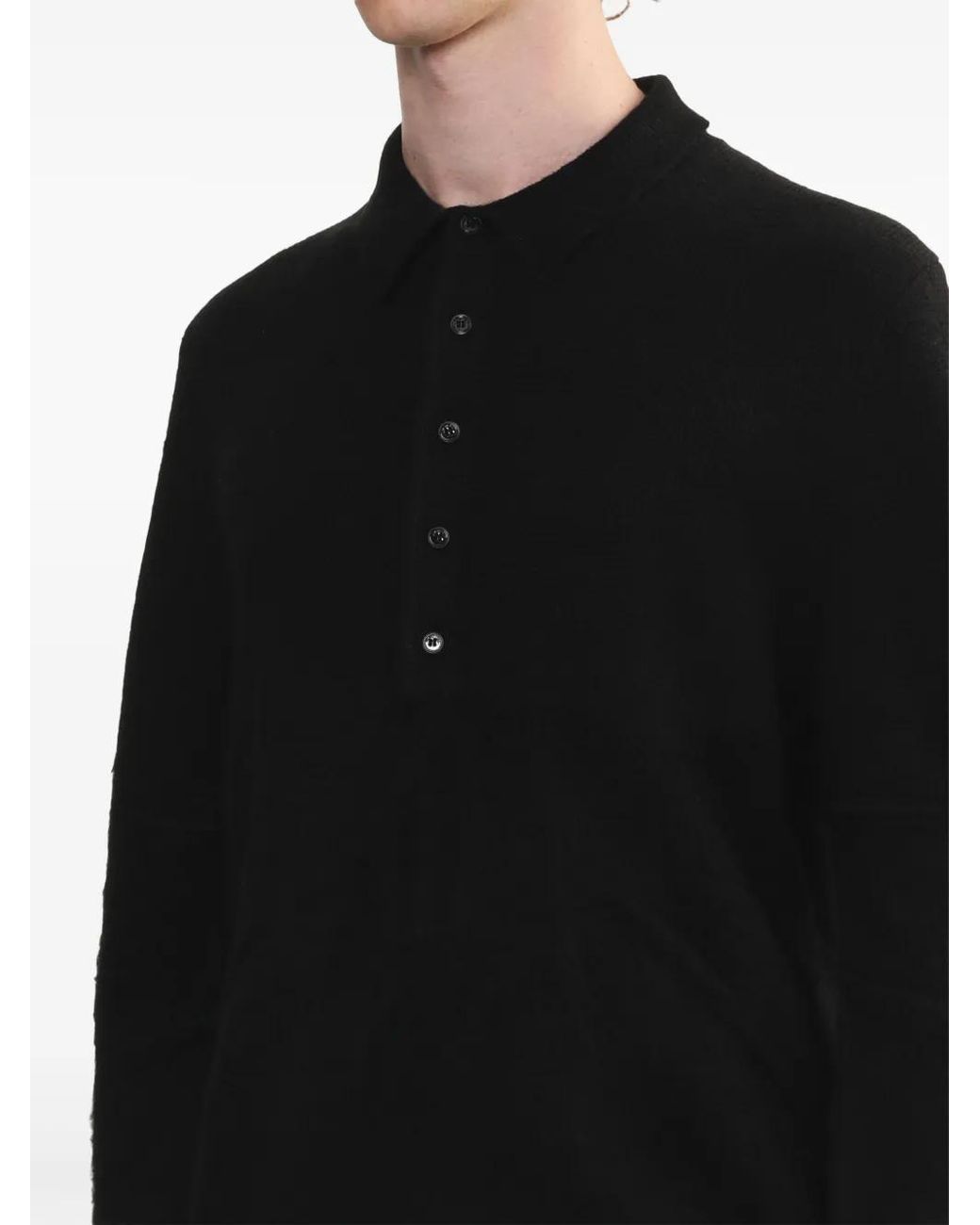 Helmut Lang Black Apex Polo Shirt for men