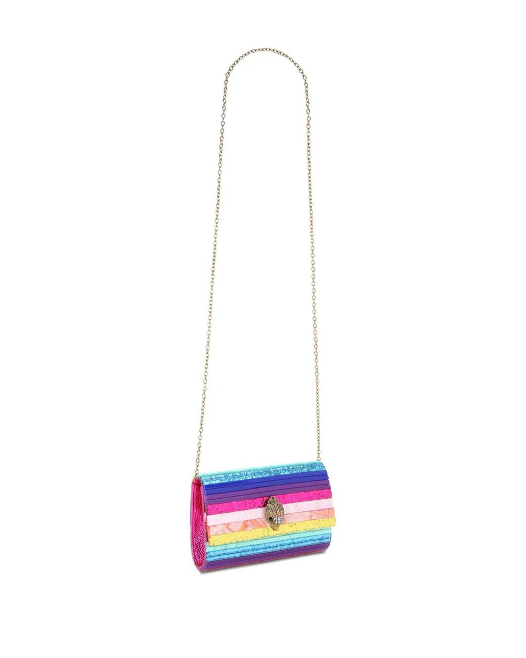 Kurt Geiger Blue Party Eagle Clutch Bag