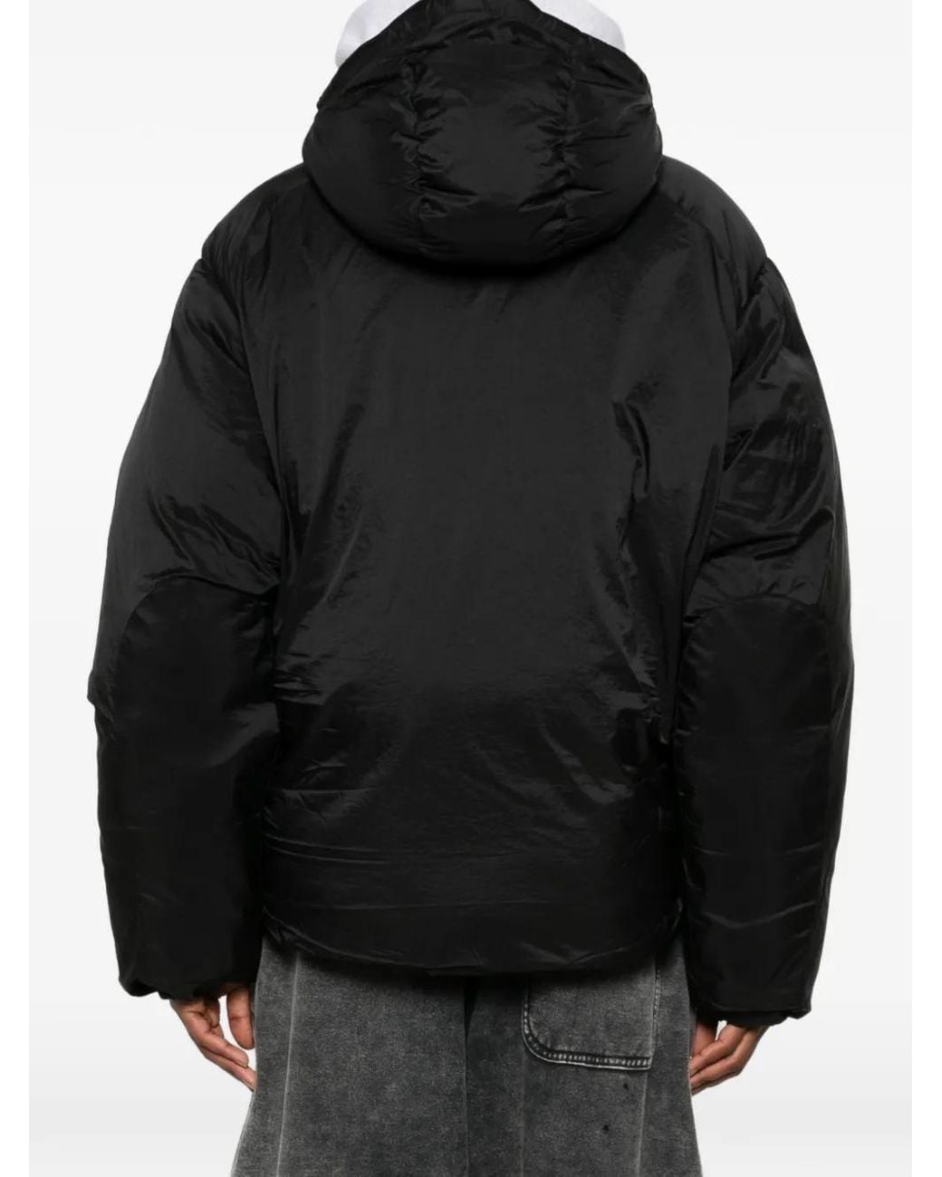 Y-3 Black Hooded Puffer Jacket