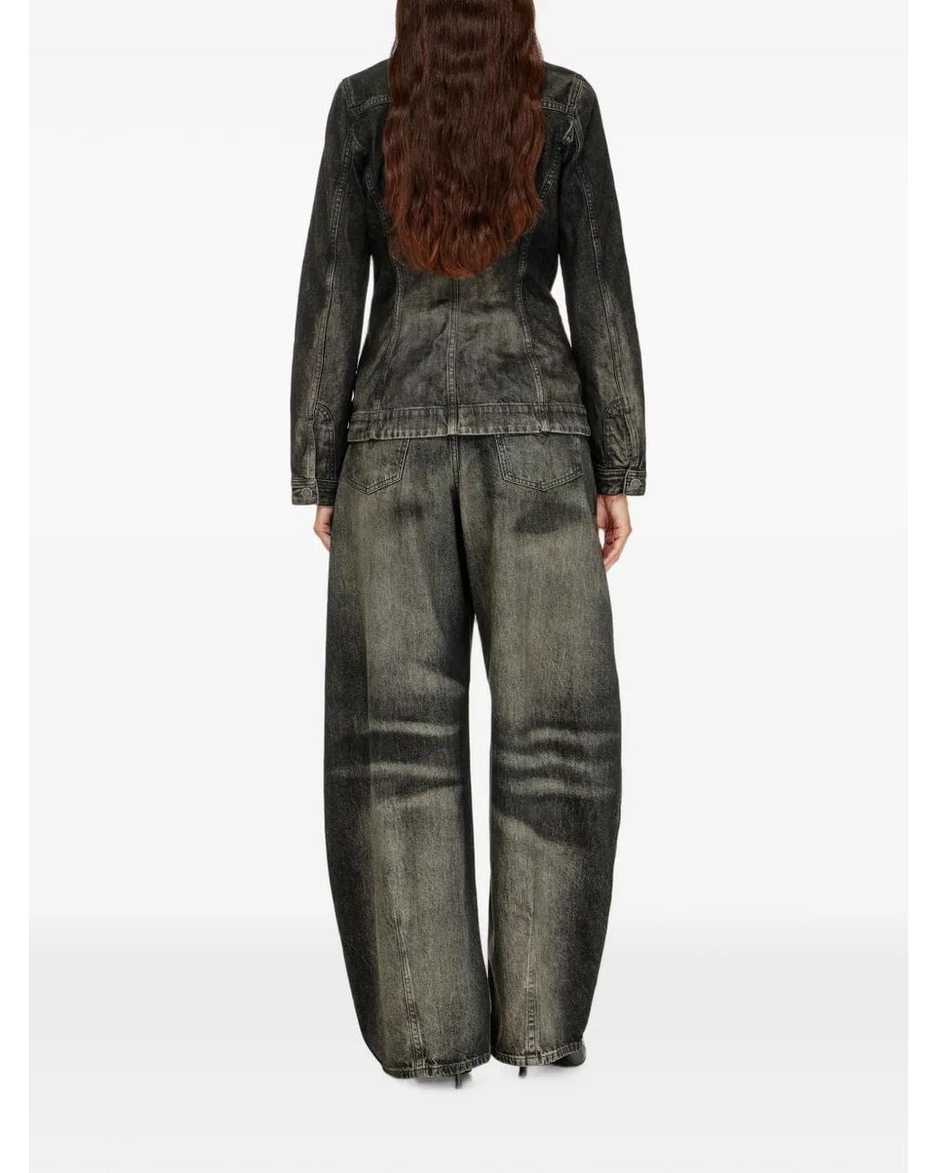 DIESEL Gray Relaxed Jeans High-Waist 1987 D-Khelz