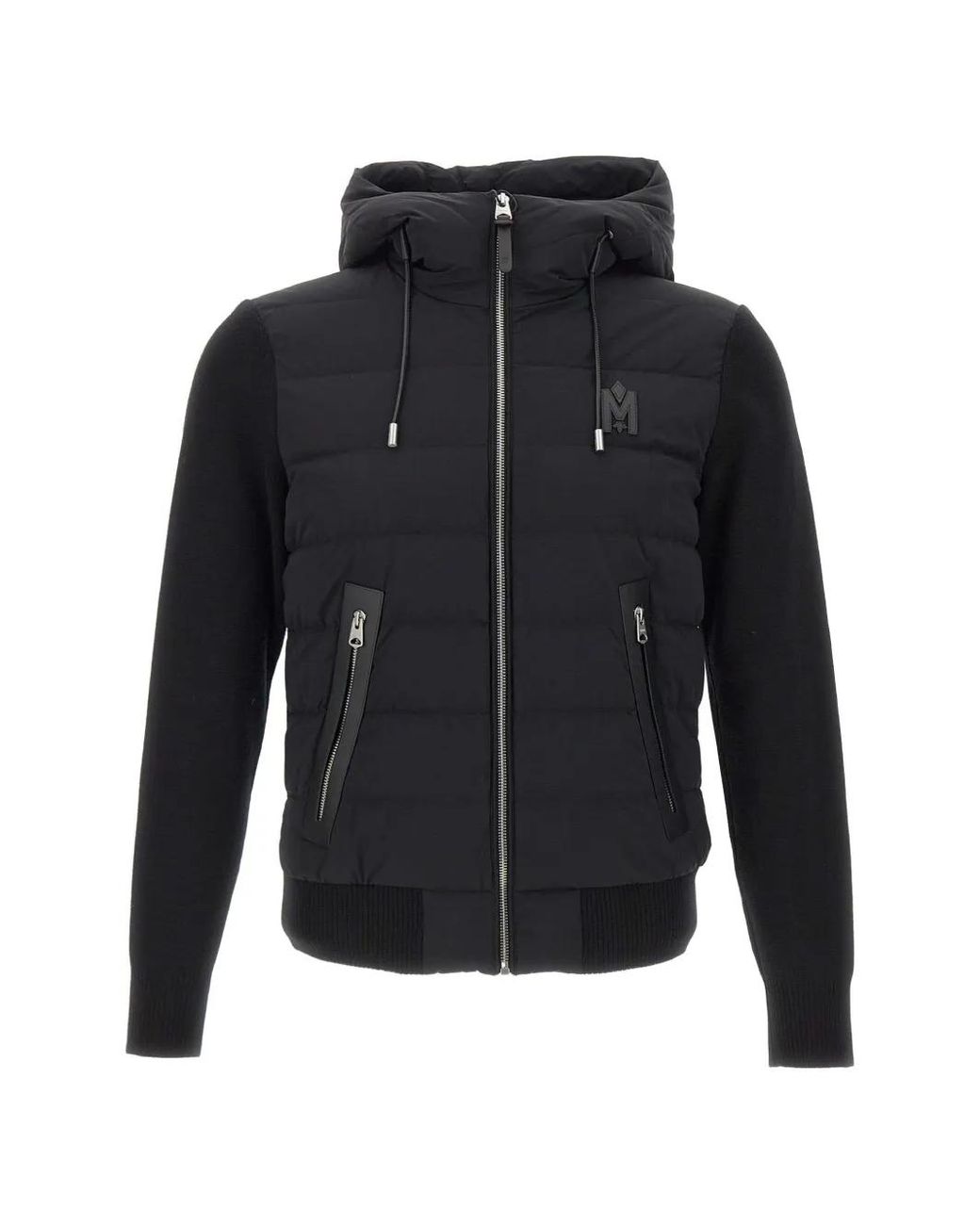 Mackage Blue Andrew-Z Quilted-Panel Jacket for men
