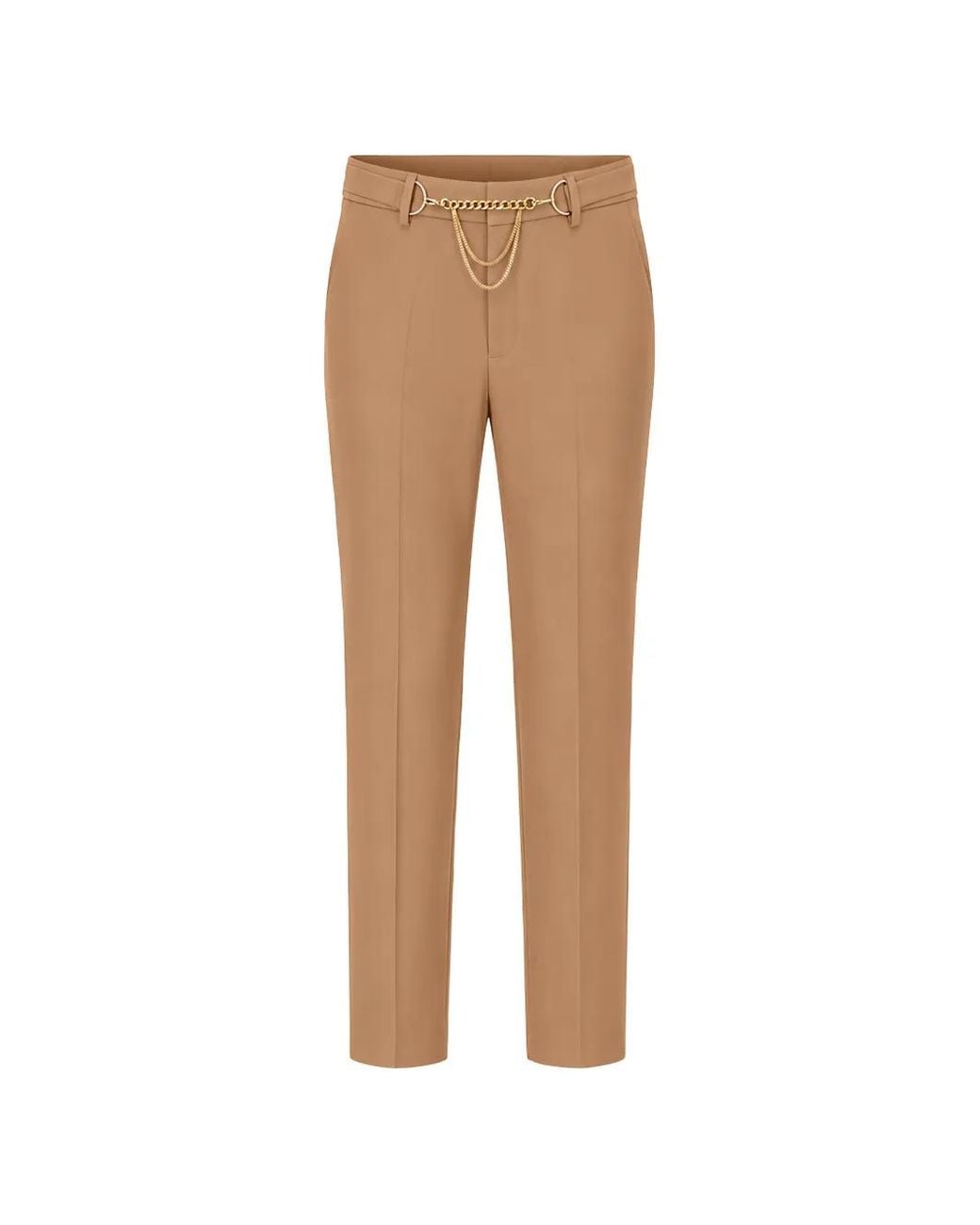 Liu Jo Natural Chain-Link Tailored Trousers