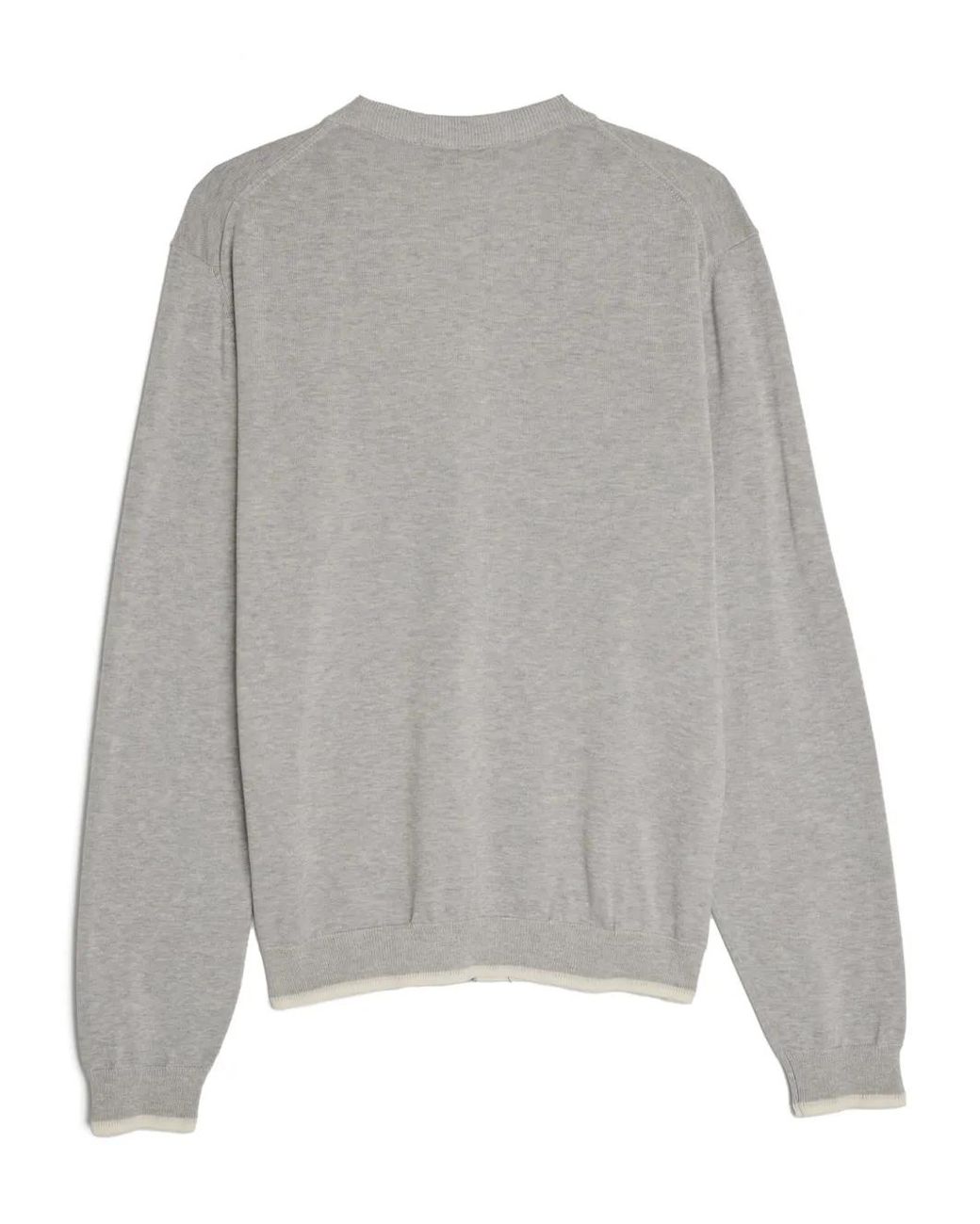 Maison Kitsuné Gray Fox Head Cotton Cardigan for men