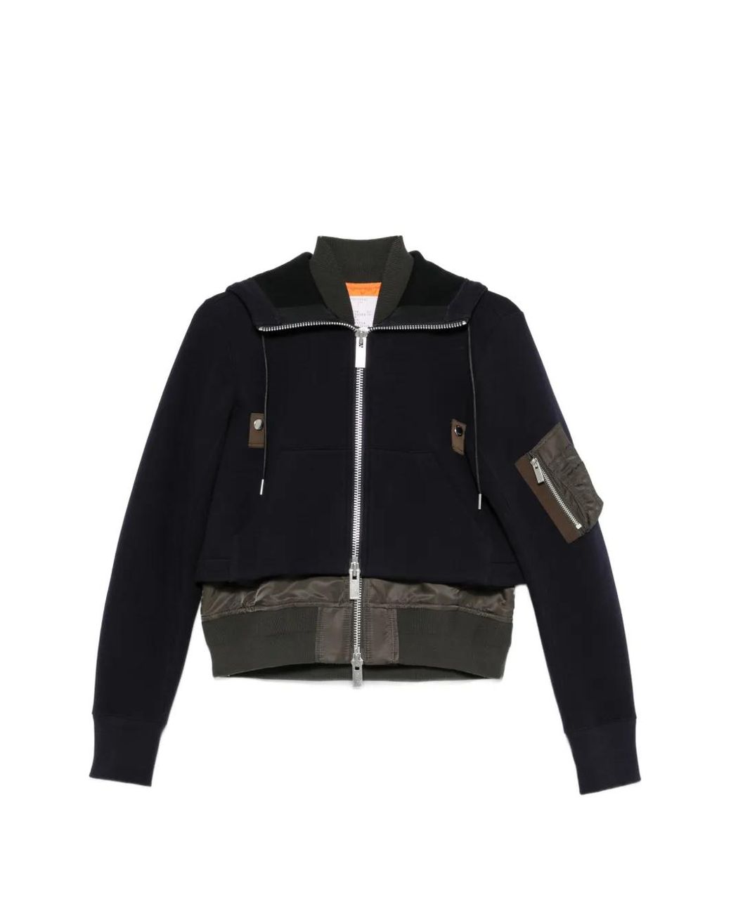 Sacai Blue Panelled Layered-Effect Jacket