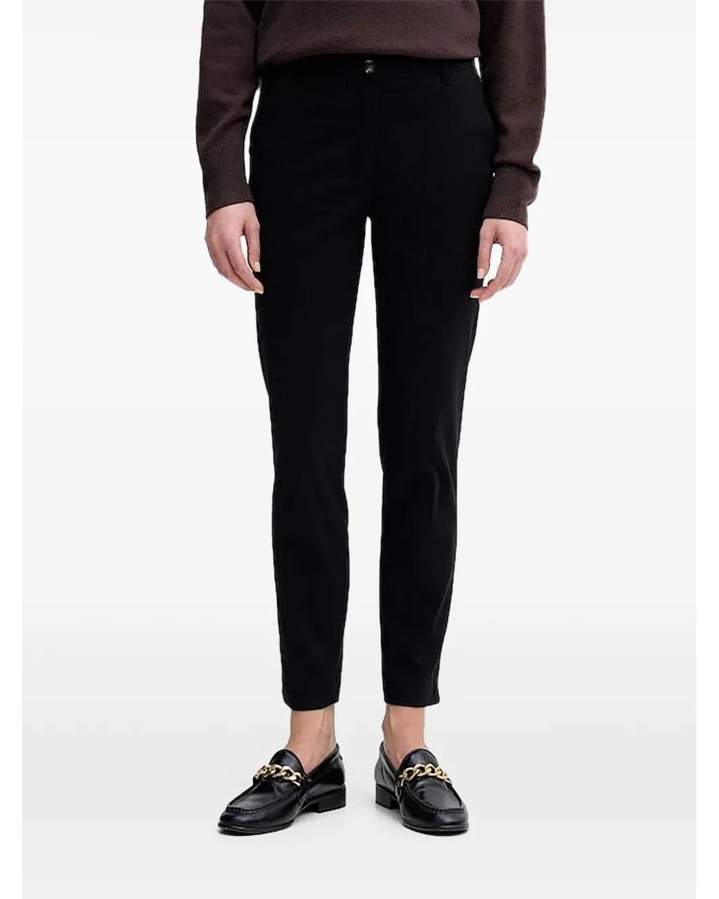 Sisley Black Belt-Loop Trousers