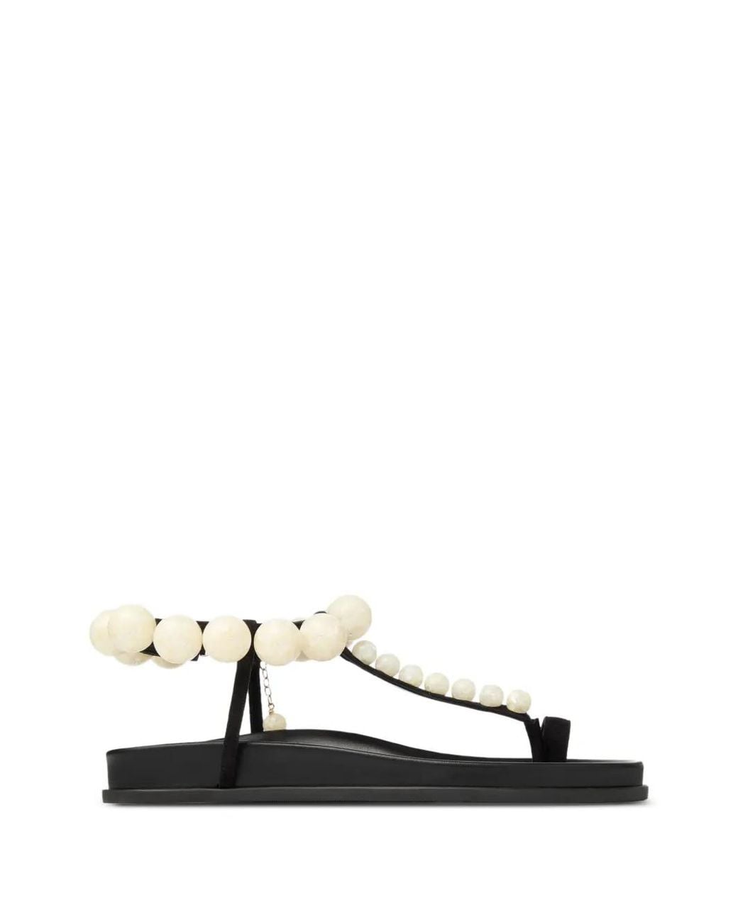 Jimmy Choo Black Miro Flat Sandals