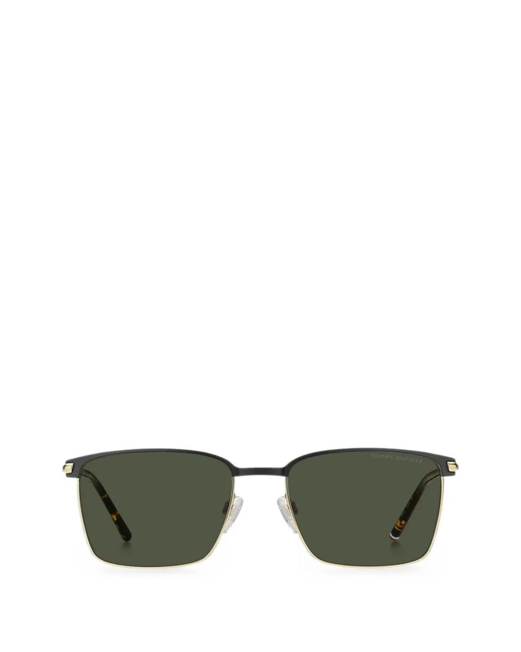 Tommy Hilfiger Green Preppy Square-Frame Sunglasses for men