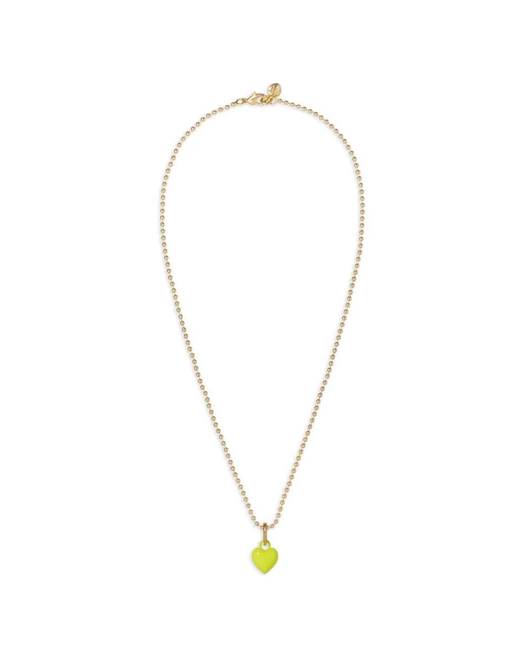 Roxanne Assoulin White Itsy Bitsy Heart-Charm Necklace