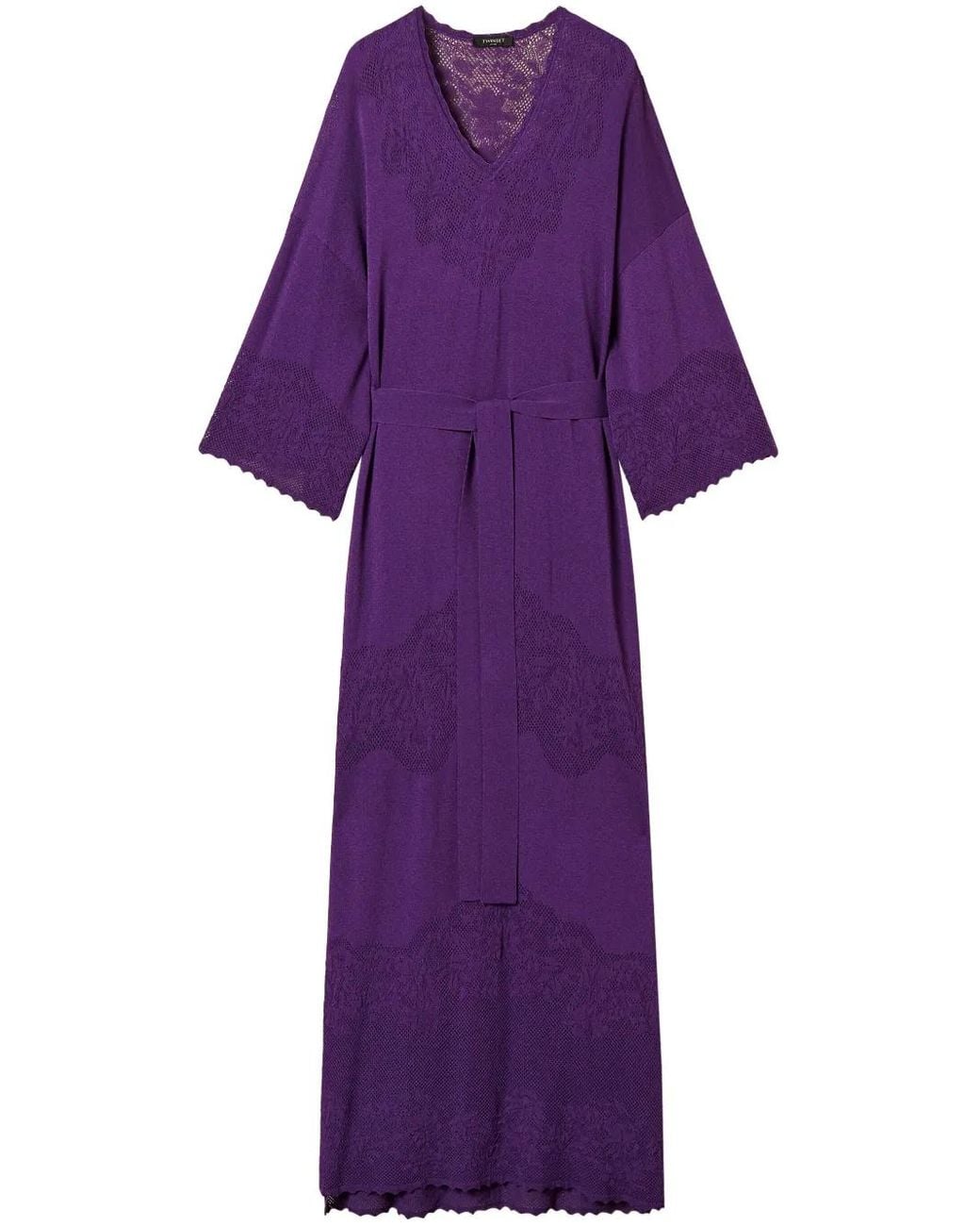 Twinset Purple Belted Dress