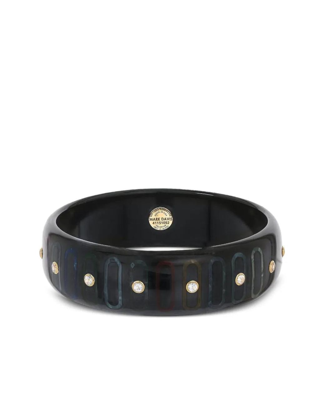 Mark Davis Black 18K Topaz And Diamond Bangle