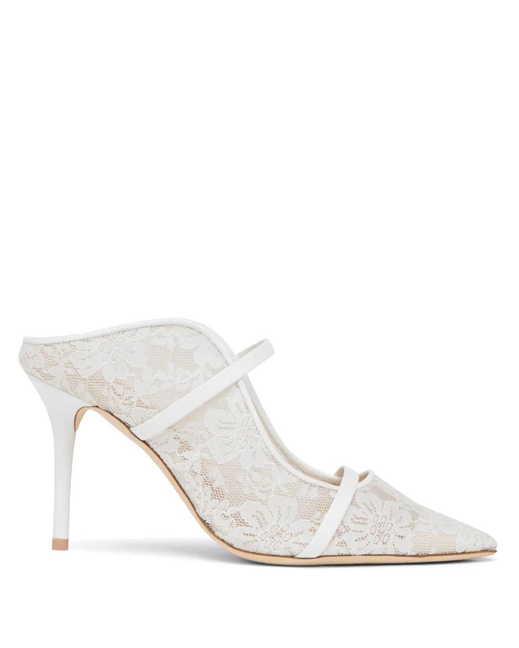 Malone Souliers White 85Mm Maureen Mules