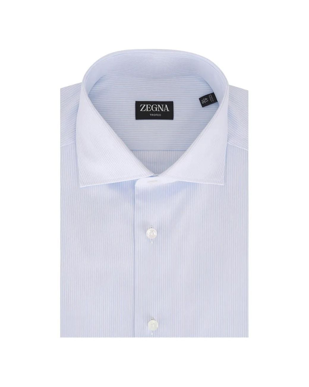 Zegna Blue Trofeo Striped-Pattern Shirt for men