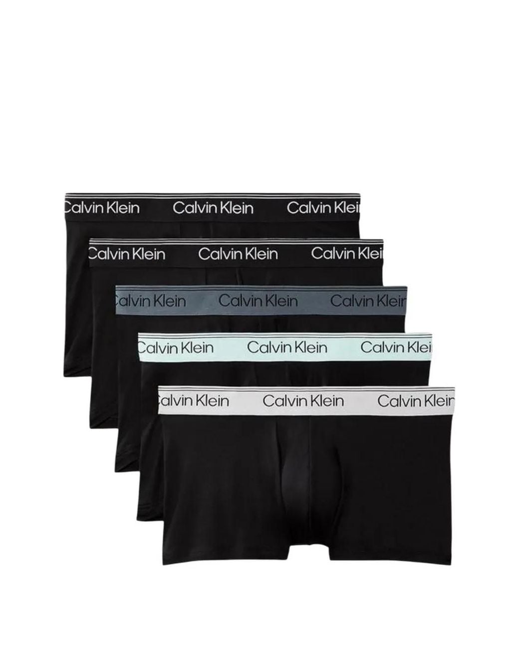 Calvin Klein Black 5-Pack Logo-Waistband Boxers for men