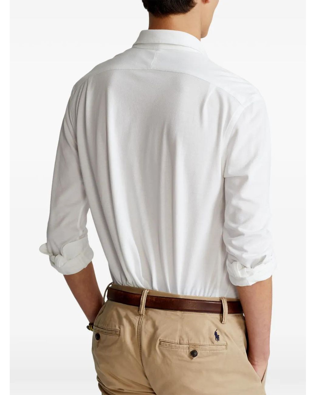Polo Ralph Lauren White Long-Sleeve Buttened Shirt for men