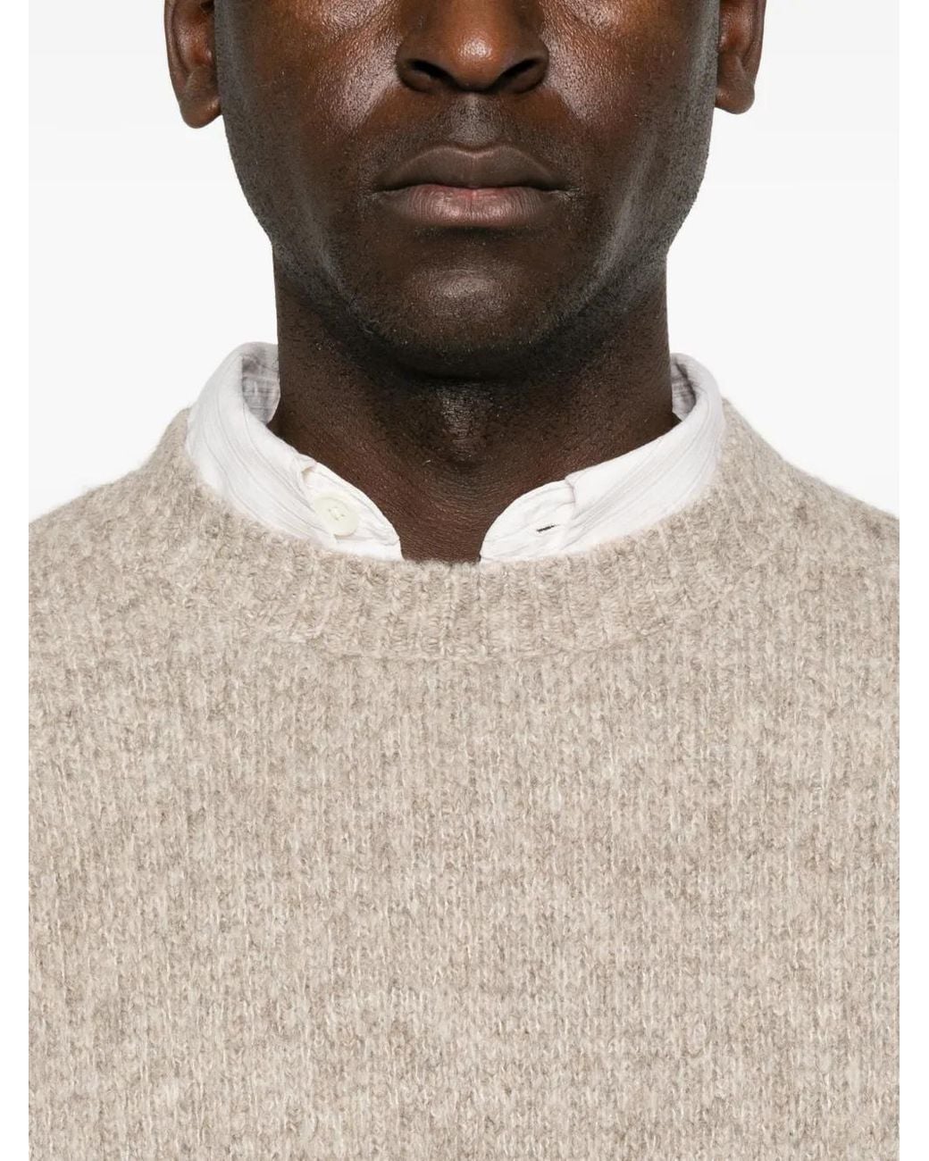 sunflower Natural Crew-Neck Knitted Sweater for men