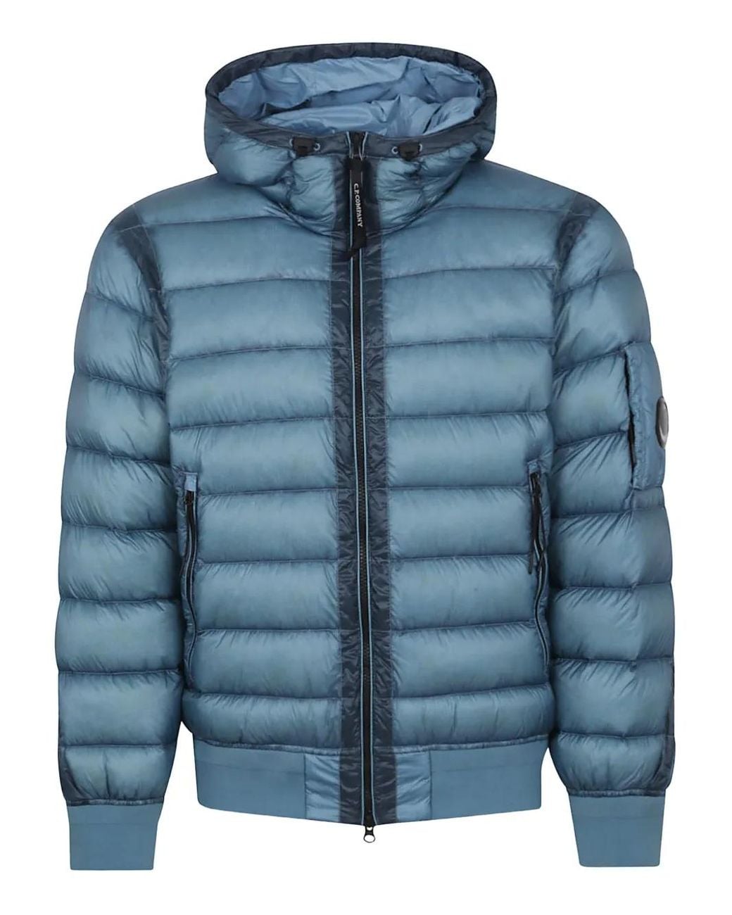 C P Company Blue Matte Finish D. D. Shell Down Jacket for men