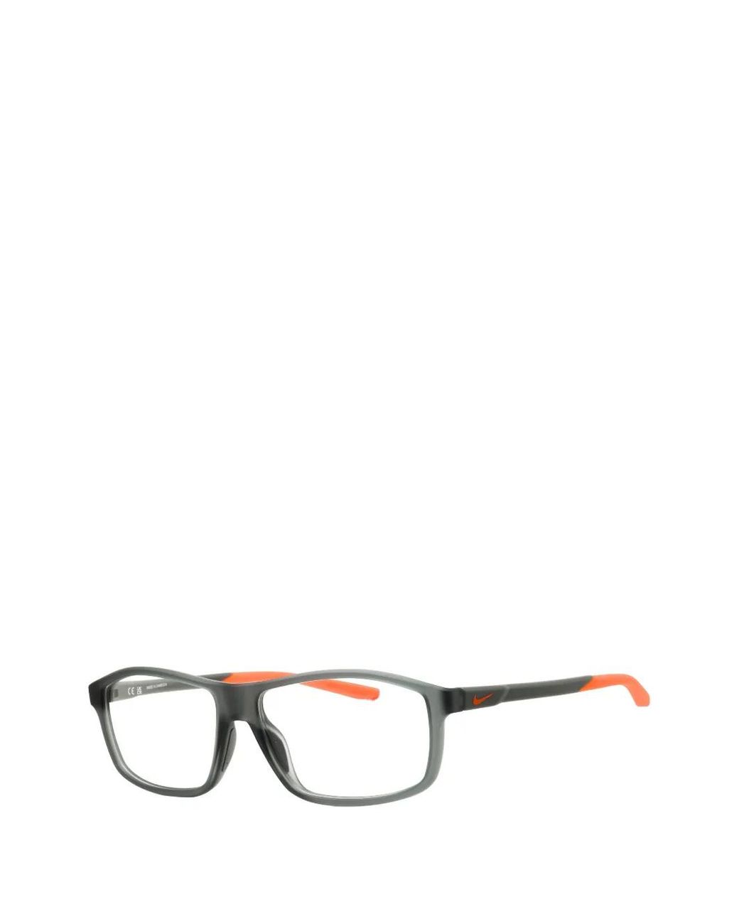 Nike Gray Square-Frame Glasses for men