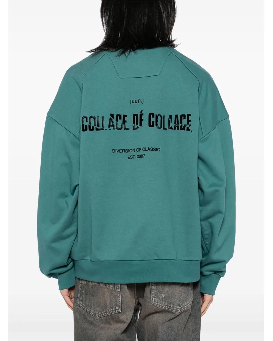 Sudadera Collage Dé Collage Bordada Juun.J de hombre de color Green