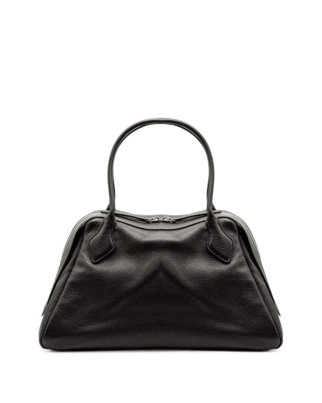 MINOBOSSI Black Large Abigail Leather Tote Bag