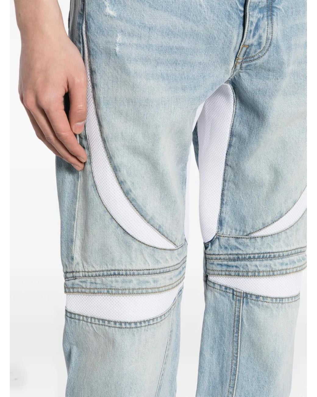 Amiri Blue Mx-3 Jeans With Mesh Inserts for men