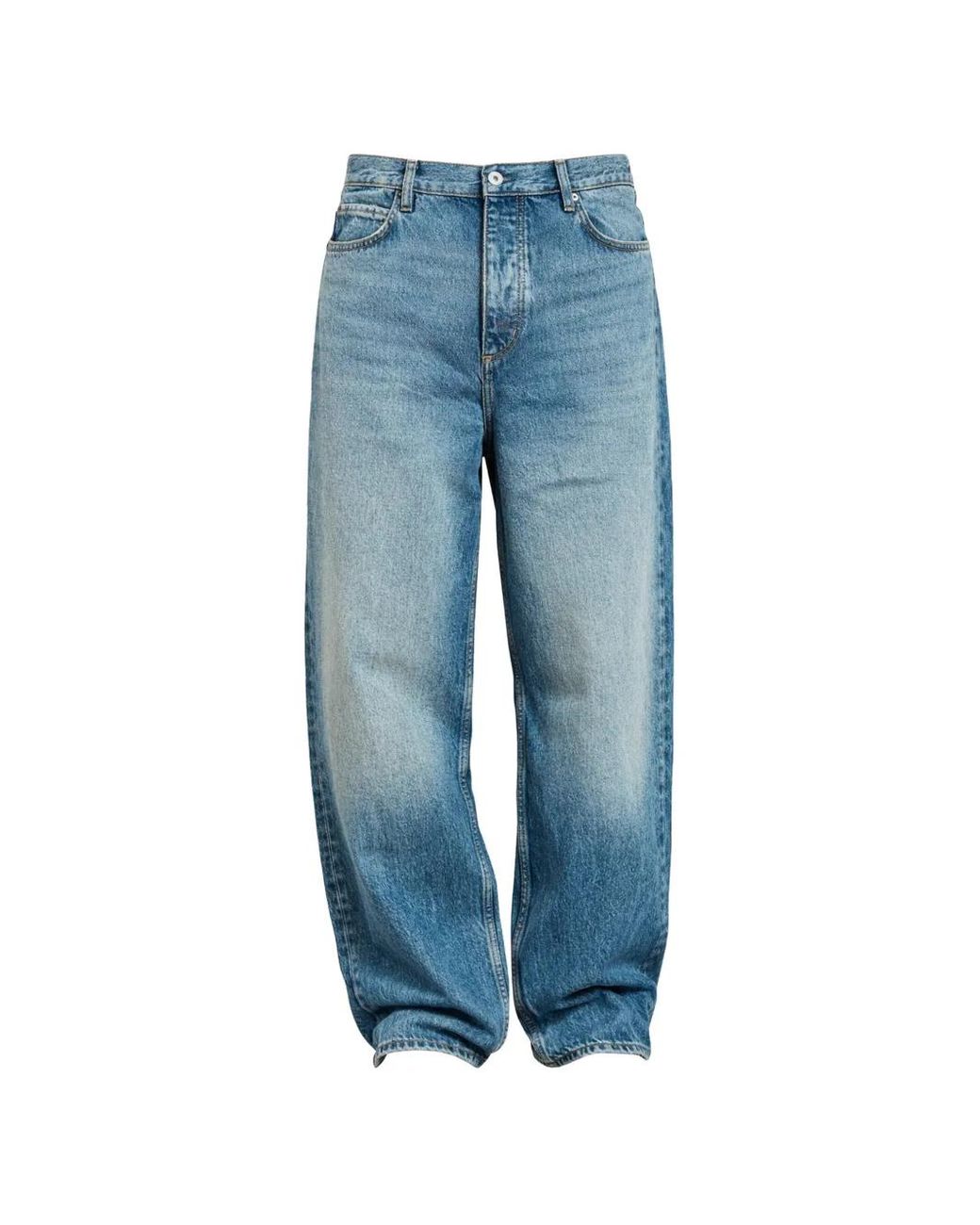 HUGO Blue Button-Fastening Jeans for men