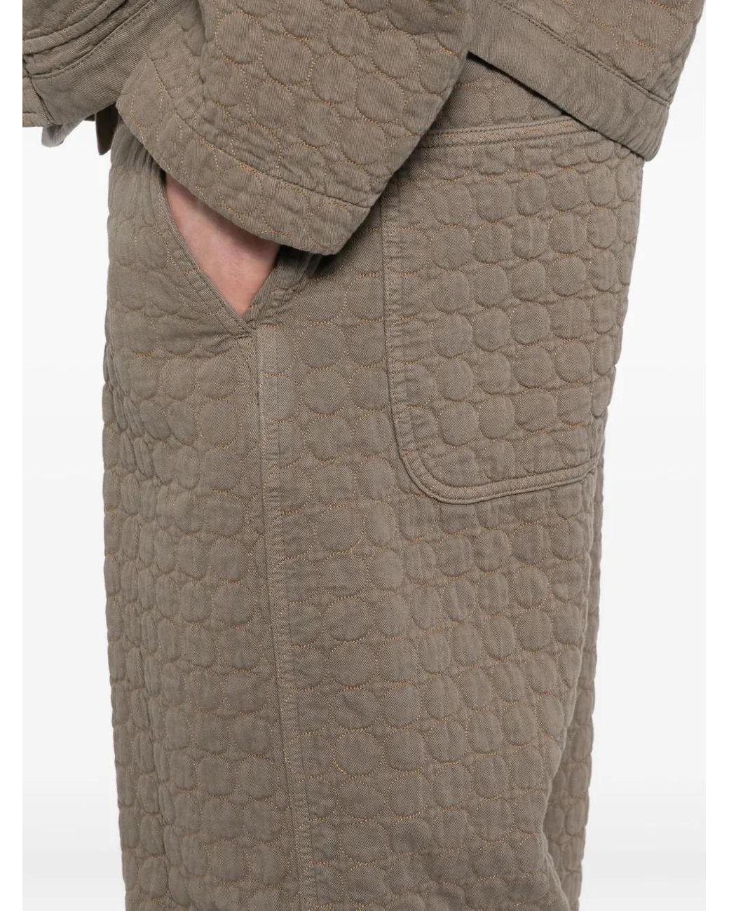 Craig Green Gray Circle-Quilted Trousers for men