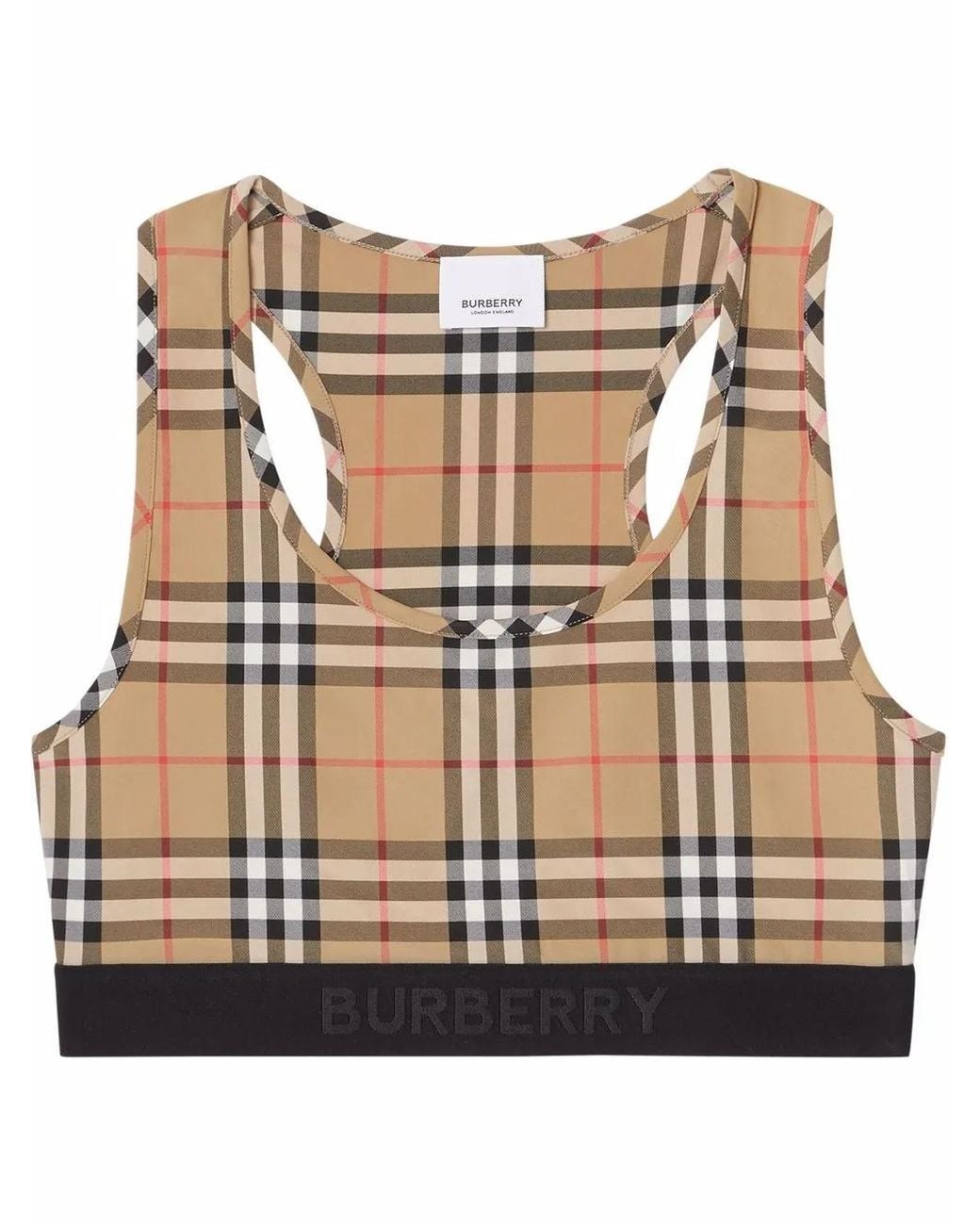 Burberry Multicolor Vintage Check Sports Bra
