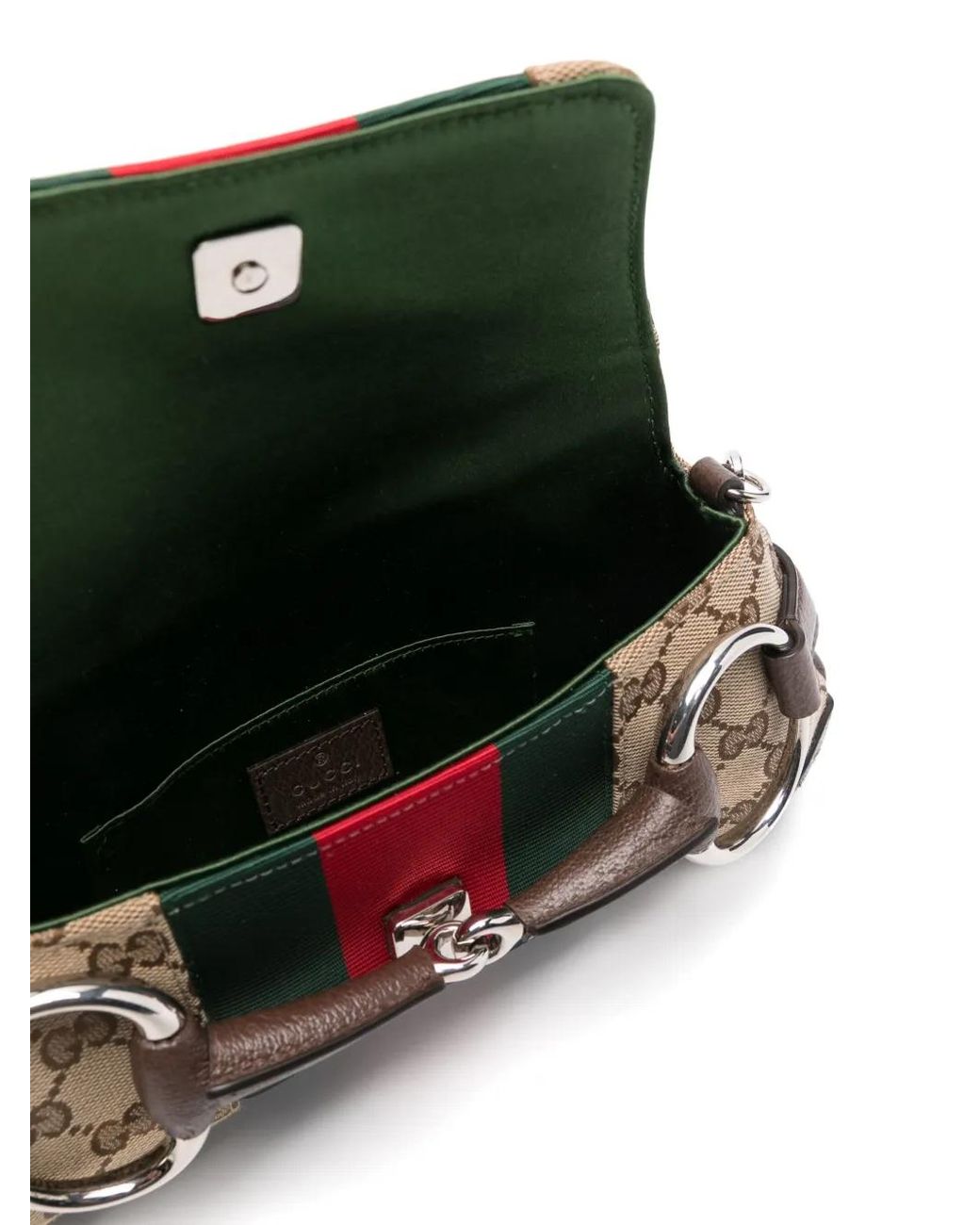 Gucci Red Small Horsebit Chain Shoulder Bag