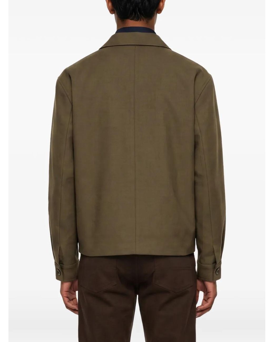 Jonathan Simkhai Green Sidney Zip-Up Collared Jacket for men