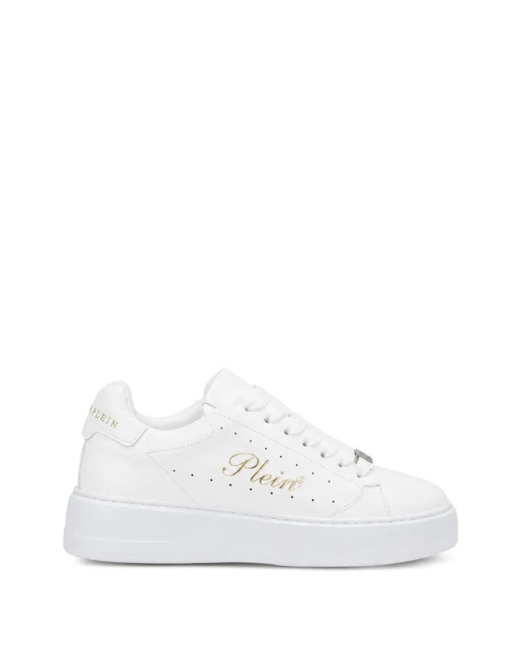 Philipp Plein White Low-Top Sneakers Signature for men