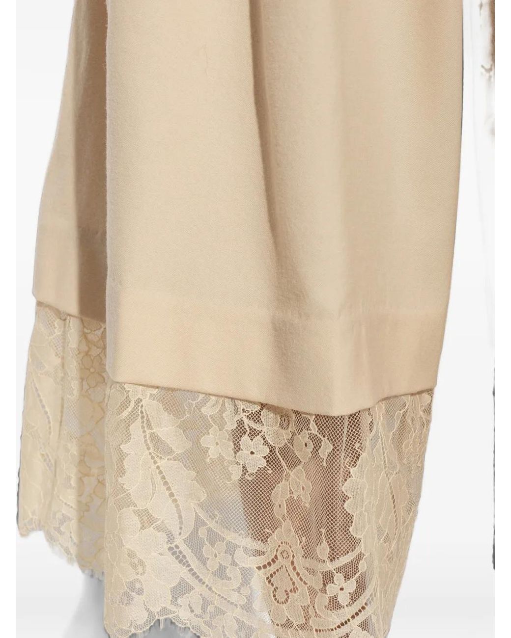 Zimmermann White Valiant Lace-Trim Pleated Trousers