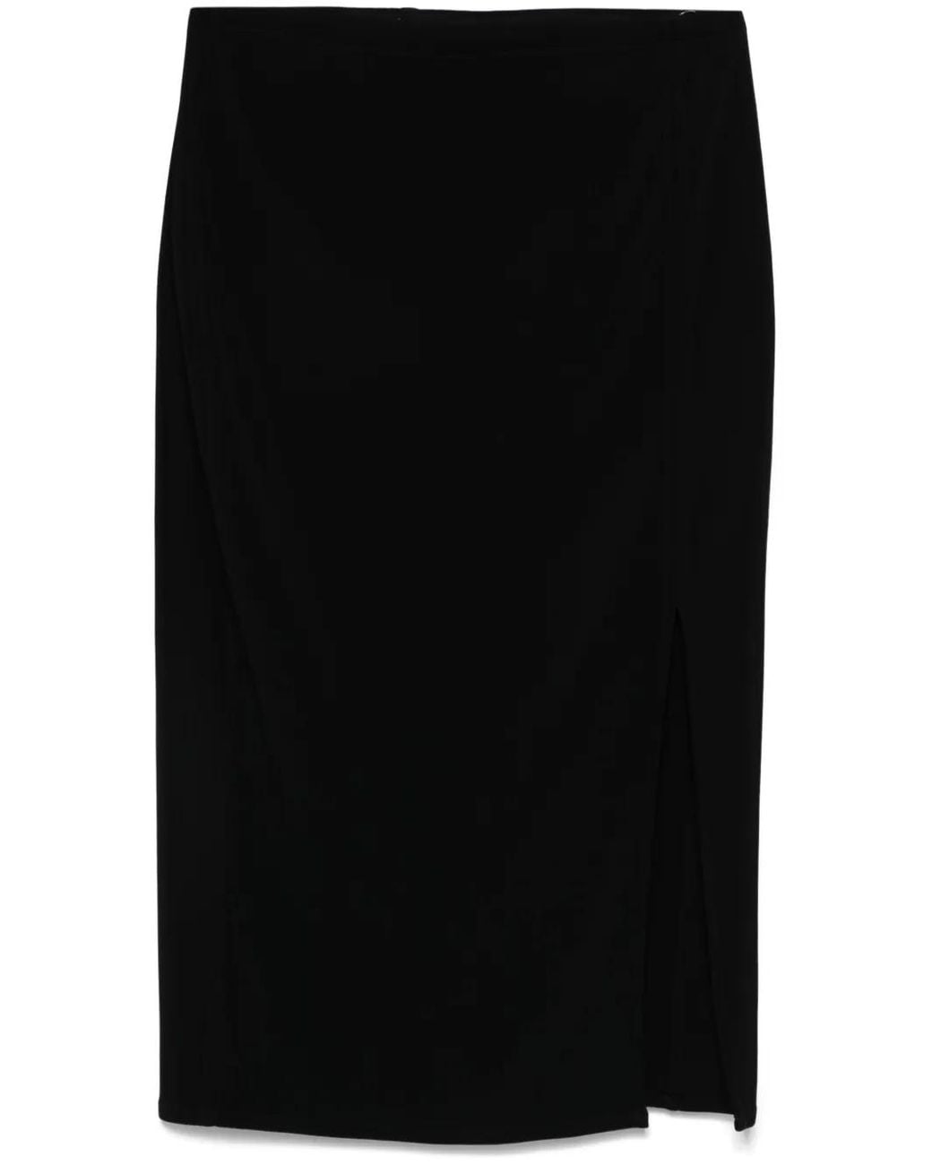 Falda Midi Drapeada Jade Cropper de color Black