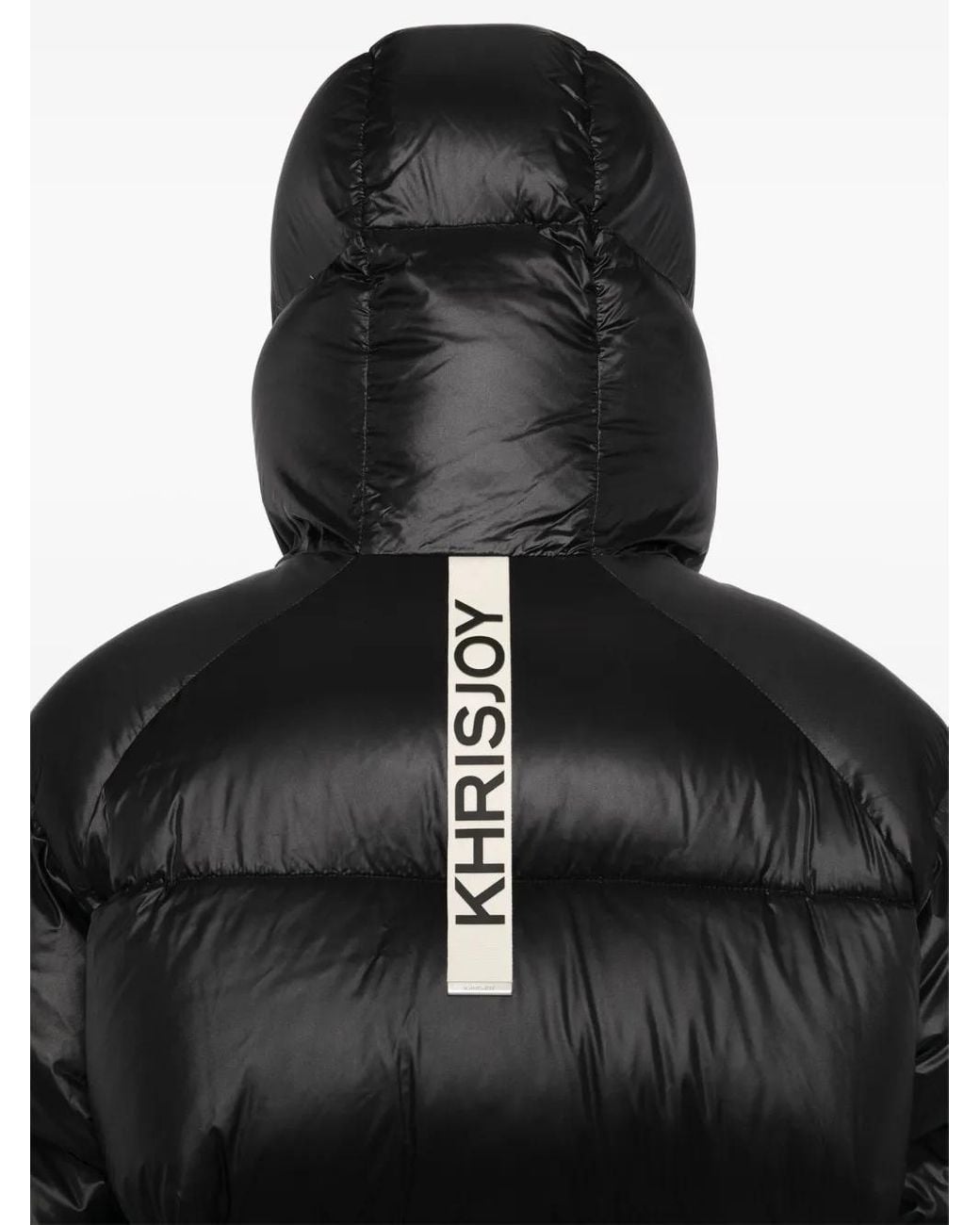 Khrisjoy Black Hooded Padded Jacket for men