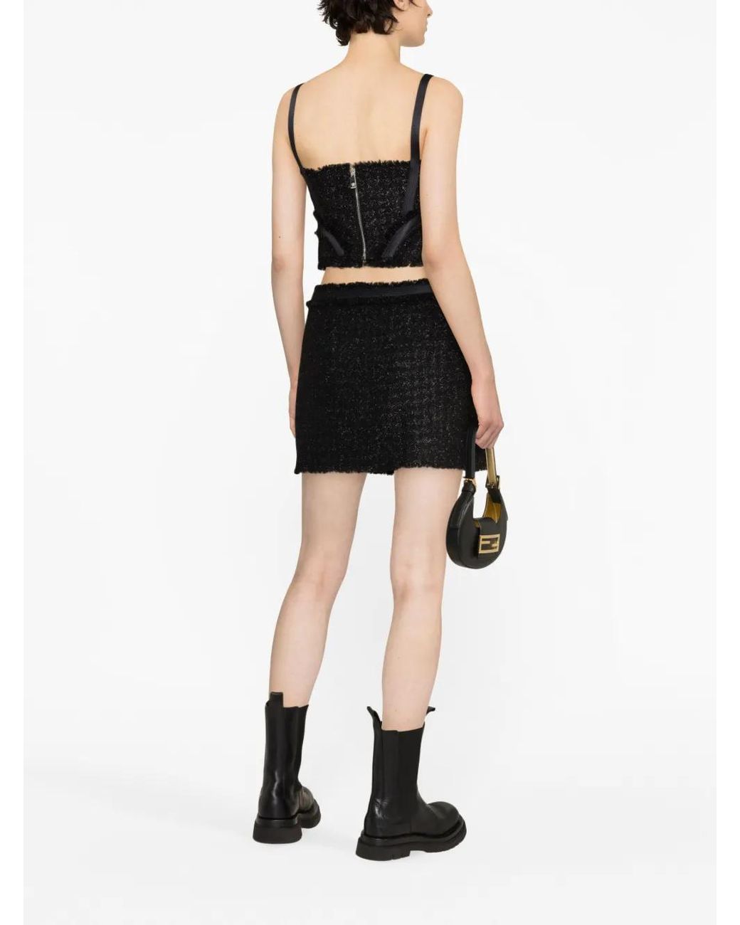 Mini-jupe Versace en coloris Black