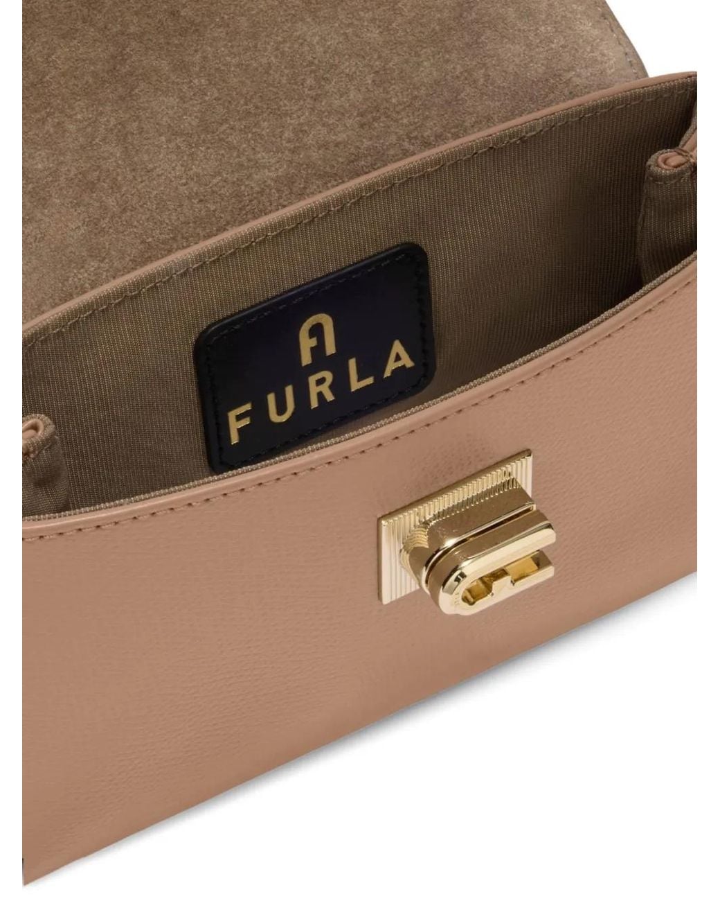 Furla Brown Mini Top-Handle Crossbody Bag