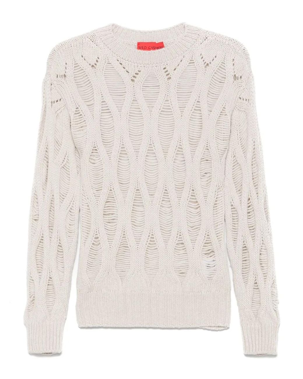 Wild Cashmere White Lyric Sweater