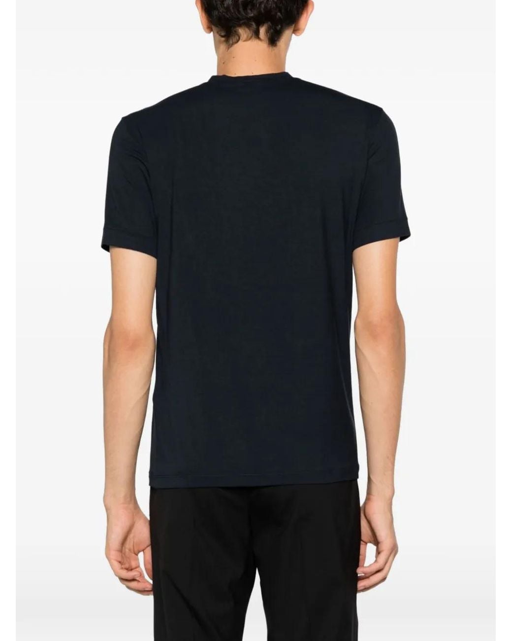 Giorgio Armani Black Icon Crew-Neck T-Shirt for men
