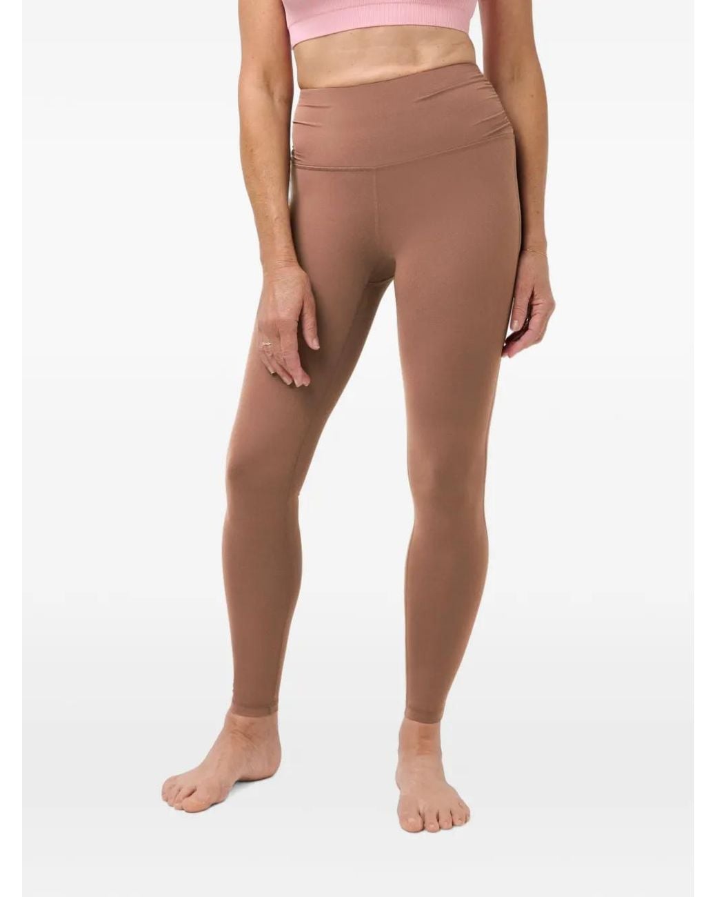Sweaty Betty Brown Ultimate Studio 7/8 Ruched-Waist Leggings
