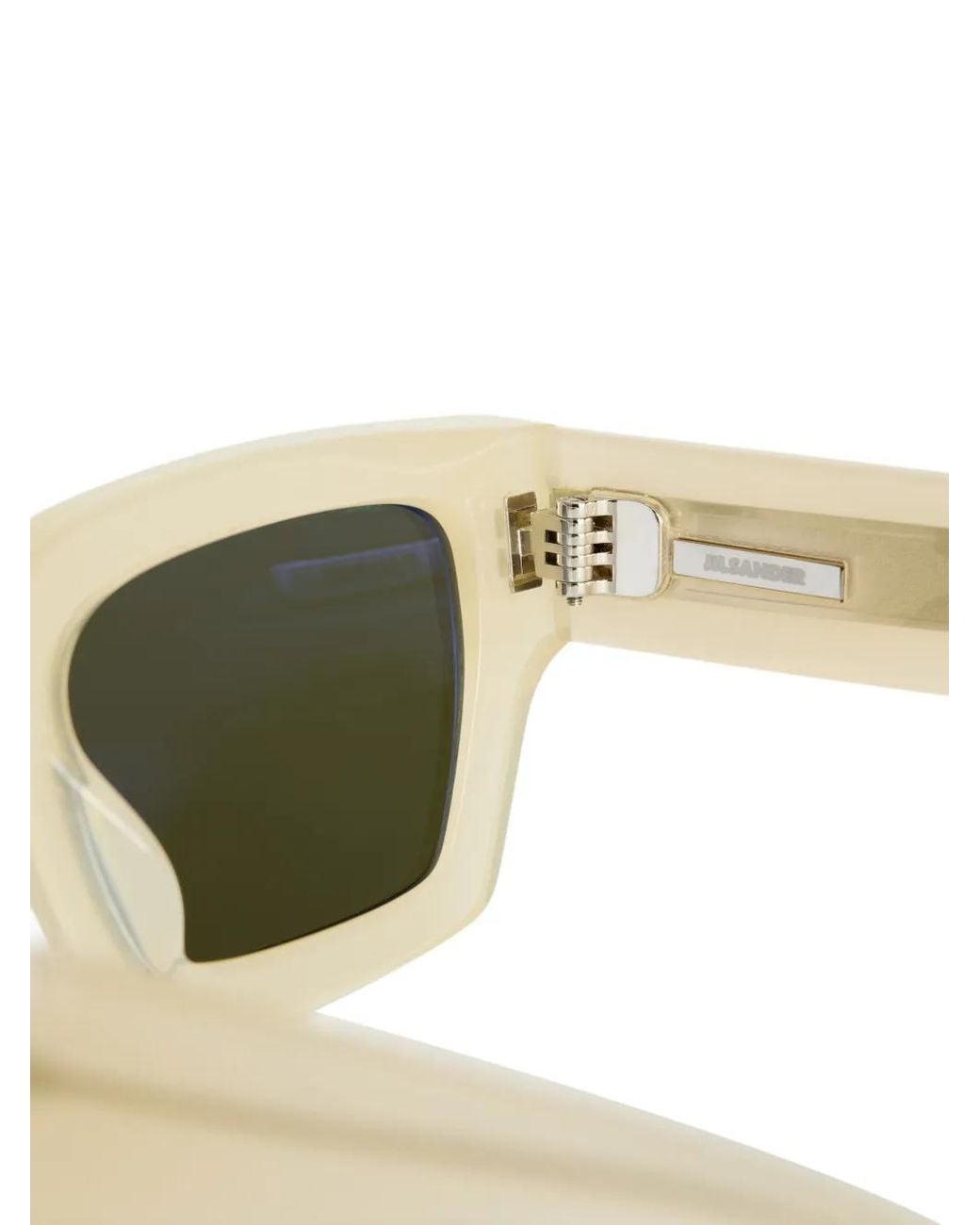 Jil Sander Green Rectangular-Frame Sunglasses