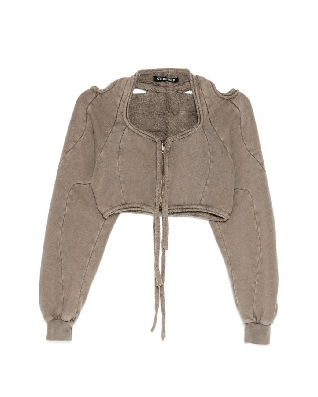 OTTOLINGER Natural Hoodie Zippé À Coupe Crop