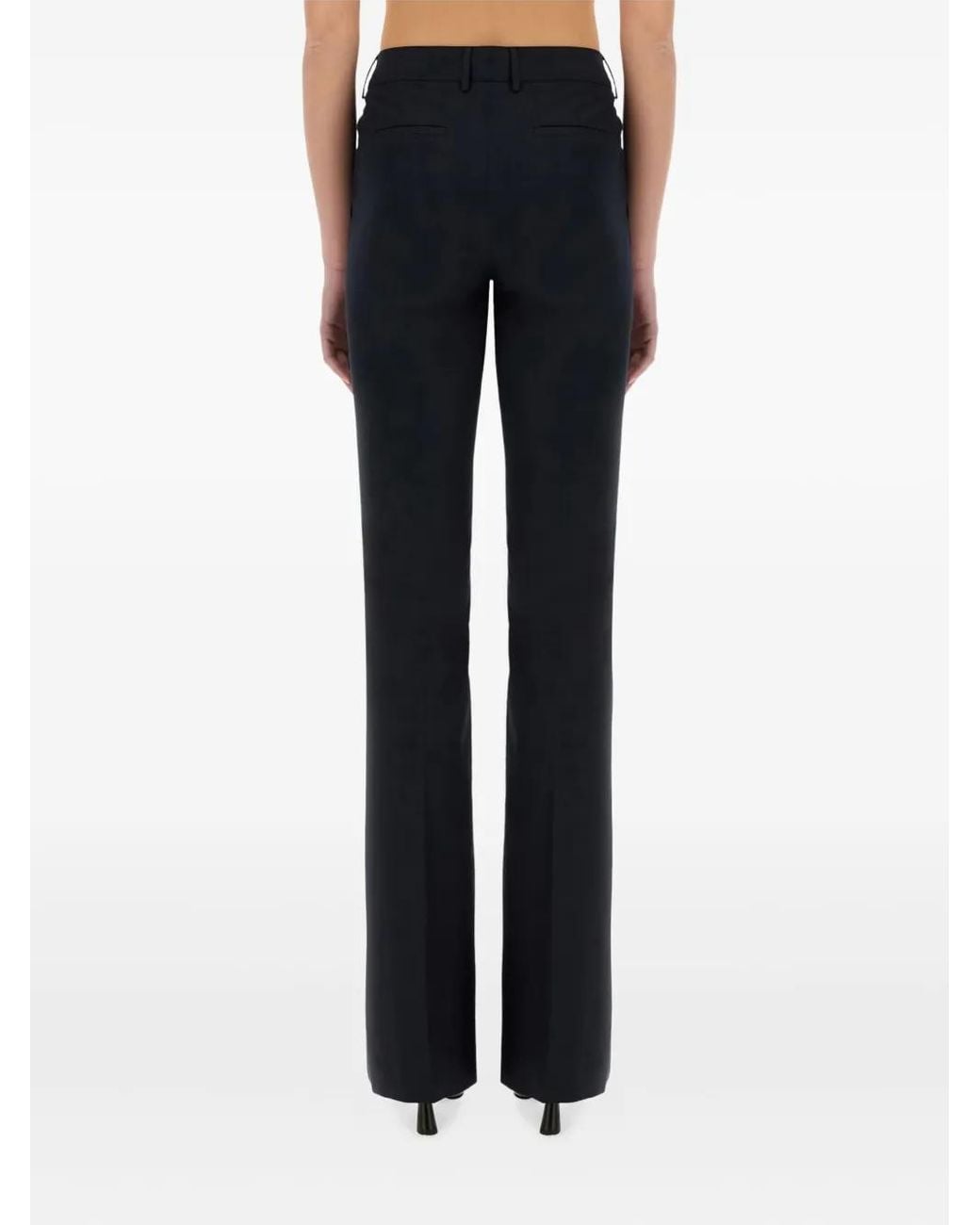 PT Torino Blue Flared-Leg Tailored Trousers