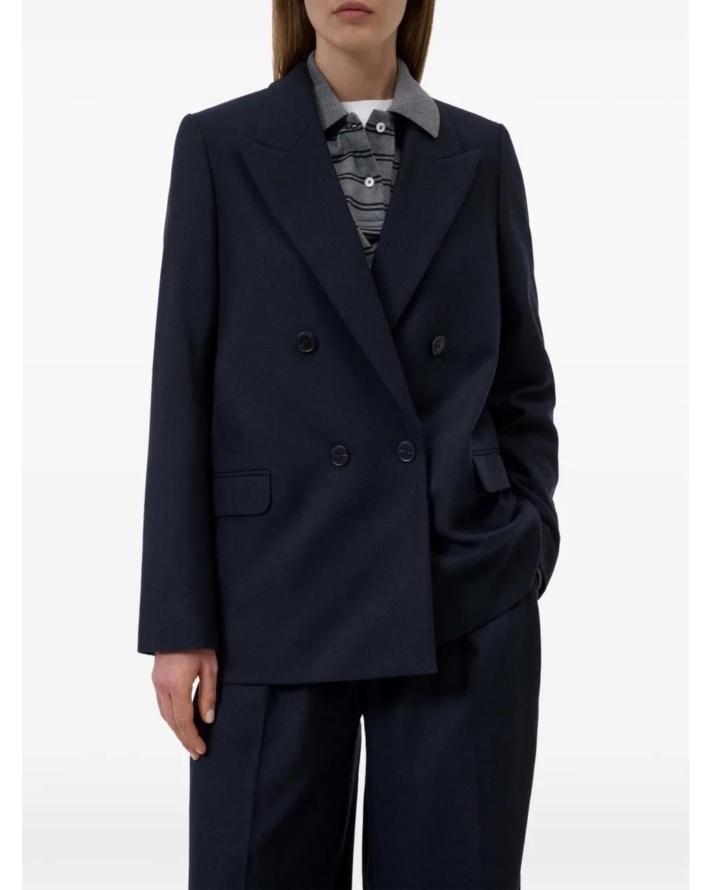 Closed Blue Double-Breasted Blazer