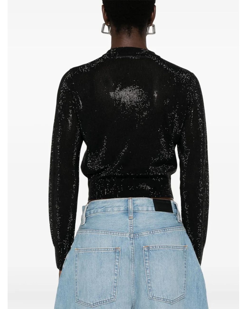 Alexander Wang Cropped Vest in het Black